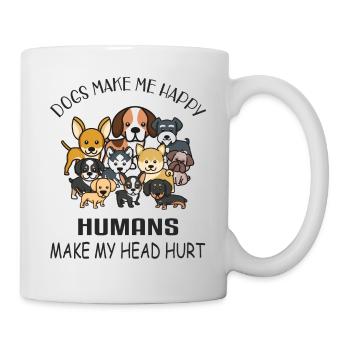 Dogs make me happy - dogs - Mug - white - Right