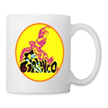 Danseuse florale de flamenco et mot - Mug blanc - blanc - Droite