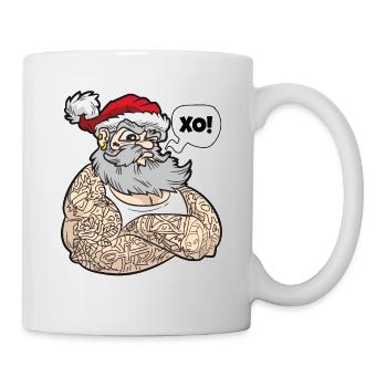 Père Noël avec des tatouages - Mug blanc - blanc - Droite