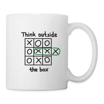 Think outside the box TIC TAC TOE - Mug - white - Right