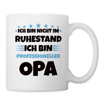 Professioneller Opa Geschenkidee - Tasse - Weiß - Rechts