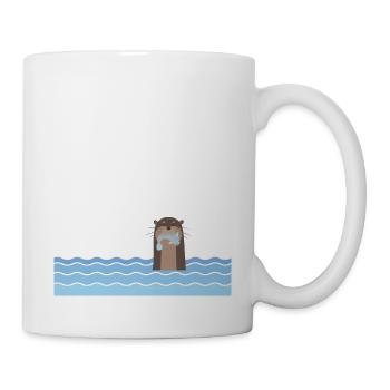 Otter Love Each Otter niedlich Tier Geschenkidee - Tasse - Weiß - Rechts