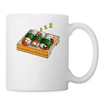 Cute Sleepy Sushi Kawaii Funny Japanese Sushi Food - Mug - white - Right