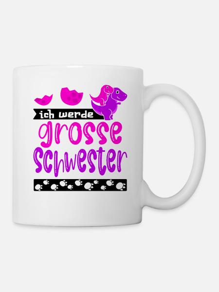 Ich werde grosse Schwester - Bald Schwester - Tasse - Weiß