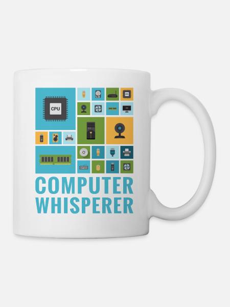 Computer Whisperer Lustiger IT Tech Support Helpdesk - Tasse - Weiß