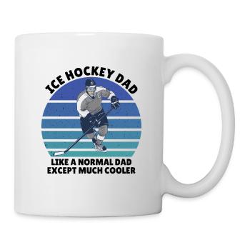 ice hockey dad - Tasse - Weiß - Rechts