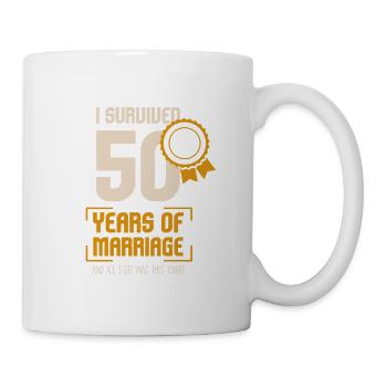 50th Wedding Anniversary Husband Wife 50 Years - Mug - white - Right