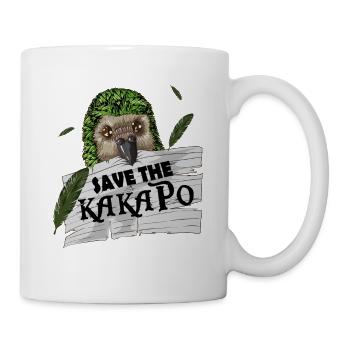 Kakadu Vogel Kakapo tropisch Dschungel Spruch - Tasse - Weiß - Rechts