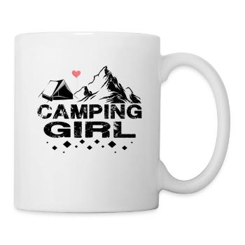 Camping Girl Design - Mug blanc - blanc - Droite