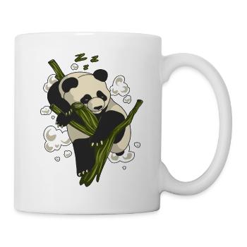 Schlafender Panda Pandabär Geschenk Tier Bambus - Tasse - Weiß - Rechts