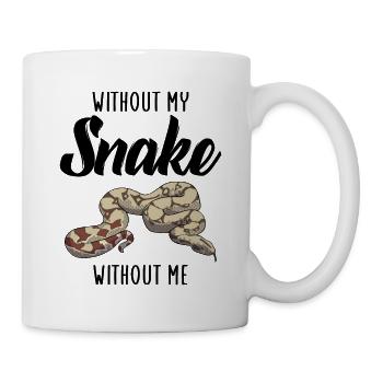 sans mon serpent sans moi - Mug blanc - blanc - Droite