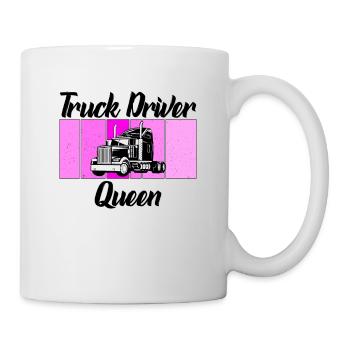 truck driver queen - Tasse - Weiß - Rechts