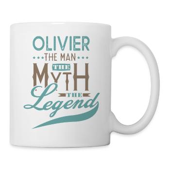 OLIVIER personalized t-shirt gift first name olive tree - Mug - white - Right