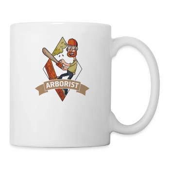 Baumkletterer Baumpfleger Arborist Baumpflege - Tasse - Weiß - Rechts