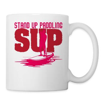 SUP Stand Up Paddling Sport - Tasse - Weiß - Rechts