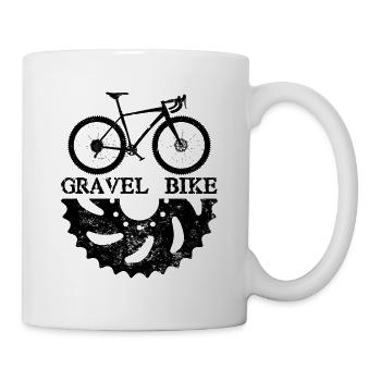 gravel bike design - Mug - white - Right
