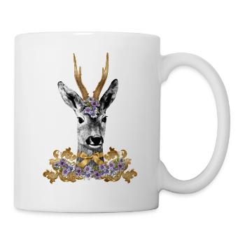 golden roebuck as a costume motif for the Wiesn - Mug - white - Right