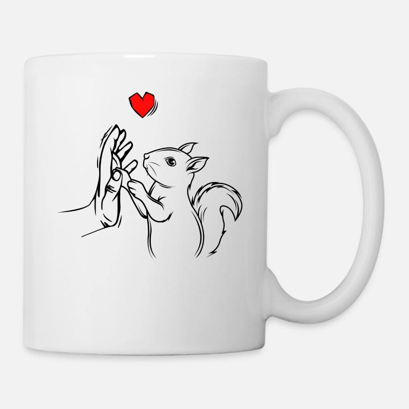 Eichhörnchen - Tasse - Weiß