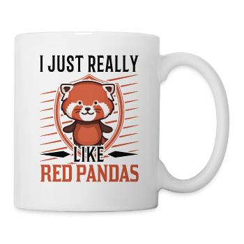 J'aime vraiment les pandas rouges le panda rouge - Mug blanc - blanc - Droite