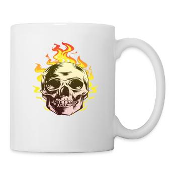 Burn Totenkopf Design Fun Geschenk - Tasse - Weiß - Rechts