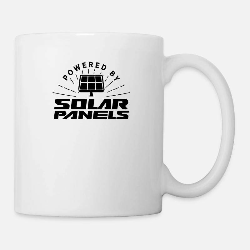 Powered by solar energy solar solar power - Mug - white