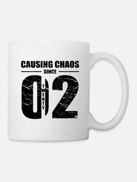 Geburtstag causing chaos since 2002 Geburtsjahr - Tasse - Weiß