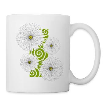 fleurs Marguerites fleurs blanches fleurs jardin printemps - Mug blanc - blanc - Droite
