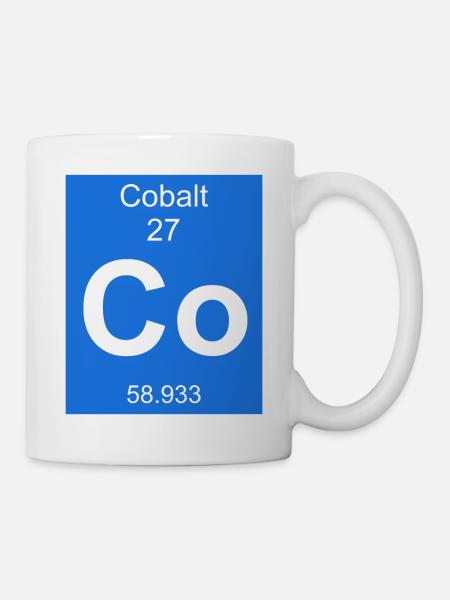 Tableau périodique des éléments chimiques de cobalt - Mug blanc - blanc