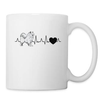Samojede battement de coeur chien de traîneau Samojeden - Mug blanc - blanc - Droite