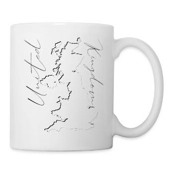 Carte du Royaume-Uni - shadow EN - Mug blanc - blanc - Droite