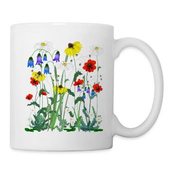 Flower wild flower meadow meadow wild meadow flowers - Mug - white - Right