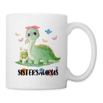 Sistersaurus Grande Sœur 2021 Cadeau - Mug blanc - blanc - Droite