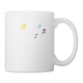 Coeur musical avec des notes de musique cadeau Saint Valentin - Mug blanc - blanc - Droite