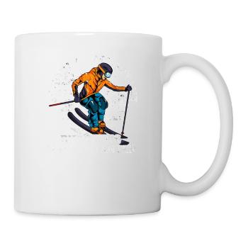 L'éducation est importante Le ski est plus important - le ski - Mug blanc - blanc - Droite