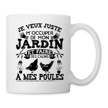 Papy Poule - Jardinage et Poules Cadeaux - Mug blanc - blanc - Droite