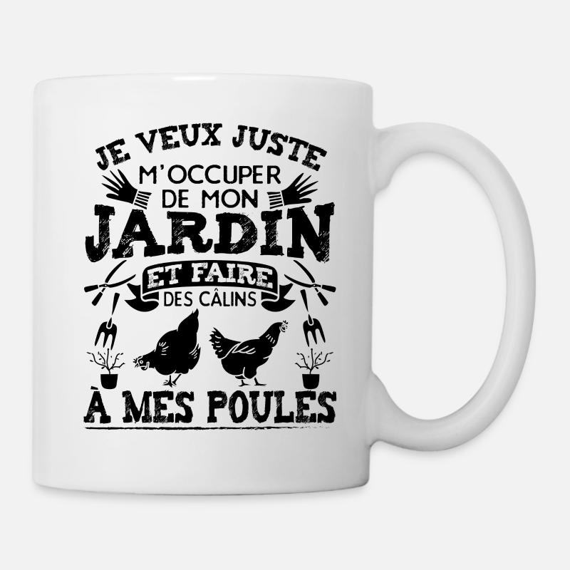 Papy Poule - Jardinage et Poules Cadeaux - Mug blanc - blanc