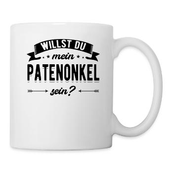 Willst du mein Patenonkel sein? - Tasse - Weiß - Rechts