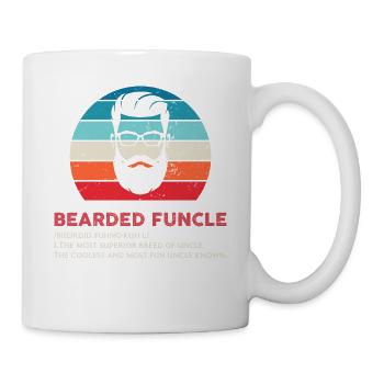 funny bearded funcle Definition Retro - Mug - white - Right