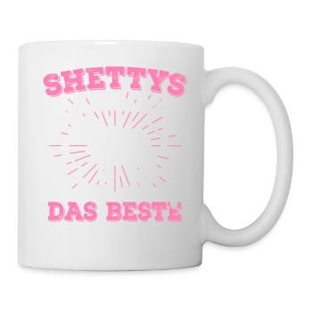 Shetty Shetland Pony Pferd Reiterin Damen Mädchen - Tasse - Weiß - Rechts