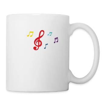 Coeur musical avec des notes de musique cadeau Saint Valentin - Mug blanc - blanc - Droite