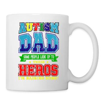 AUTIST DAD Cadeau de la Journée mondiale de l'autisme Autiste - Mug blanc - blanc - Droite