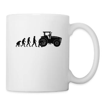 Landmaschinenmechaniker Evolution Traktor Geschenk - Tasse - Weiß - Rechts