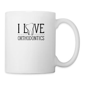 J'adore la profession d'orthodontiste en orthodontie - Mug blanc - blanc - Droite