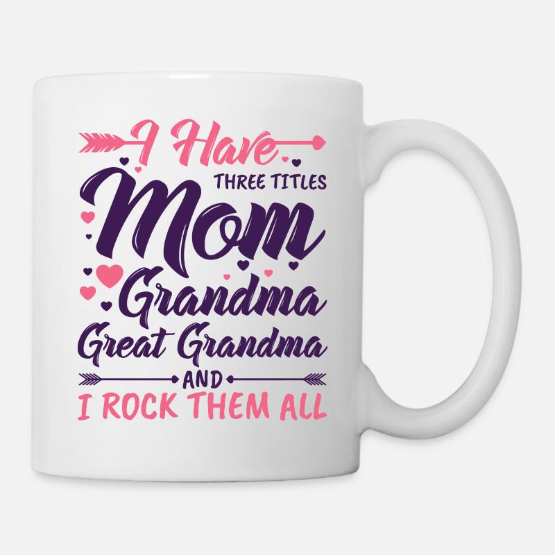 Idée cadeau arrière grand-mère arrière grand-mère - Mug blanc - blanc