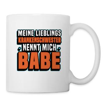 Krankenschwester Krankenhaus Pflegekraft Geschenk - Tasse - Weiß - Rechts