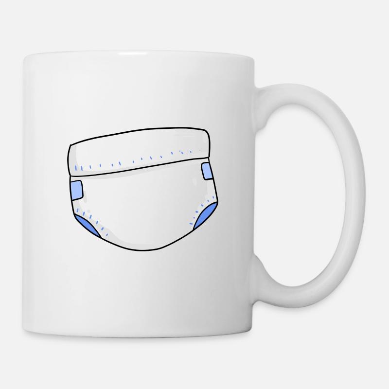 Baby Windeln - Tasse - Weiß