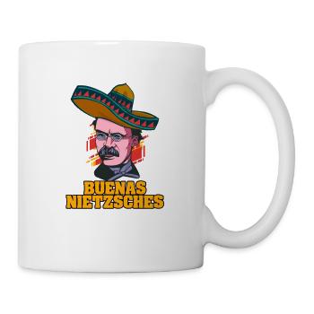 Le motif de Buenas Nietzsche pour un philosophe - Mug blanc - blanc - Droite