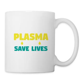 Faites un don de plasma et sauvez des vies - Mug blanc - blanc - Droite