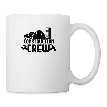 Construction workers team profession building construction site construction work - Mug - white - Right