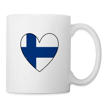Finnland Herz - Tasse - Weiß - Rechts